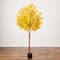 6ft. Pre-Lit Yellow Autumn Maple Artificial Fall Tree with 350 Warm White LED Lights